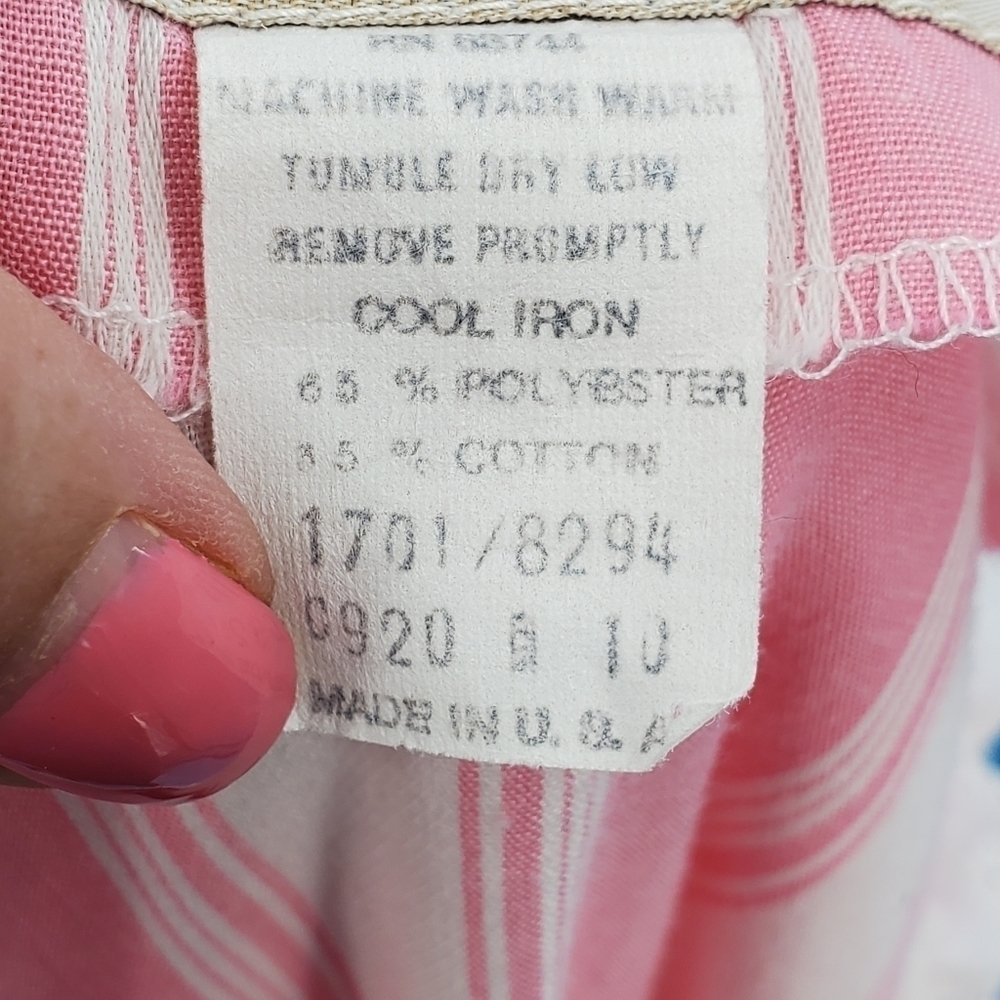 Vintage Rhodes Collection pink and white striped dress - Picture 2 of 13
